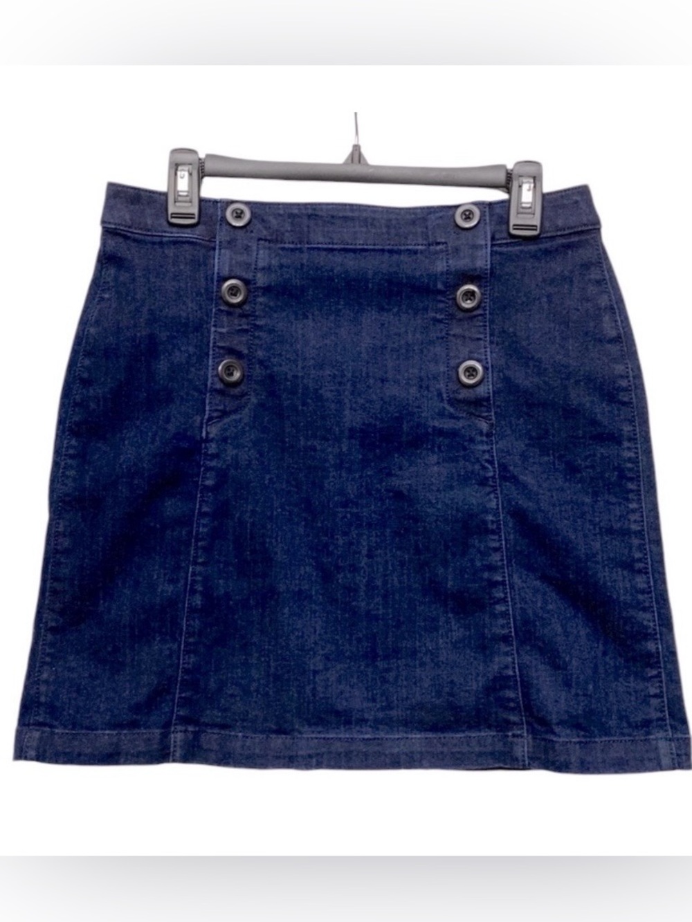 Loft Denim Jean Skirt w Button Detail 6P